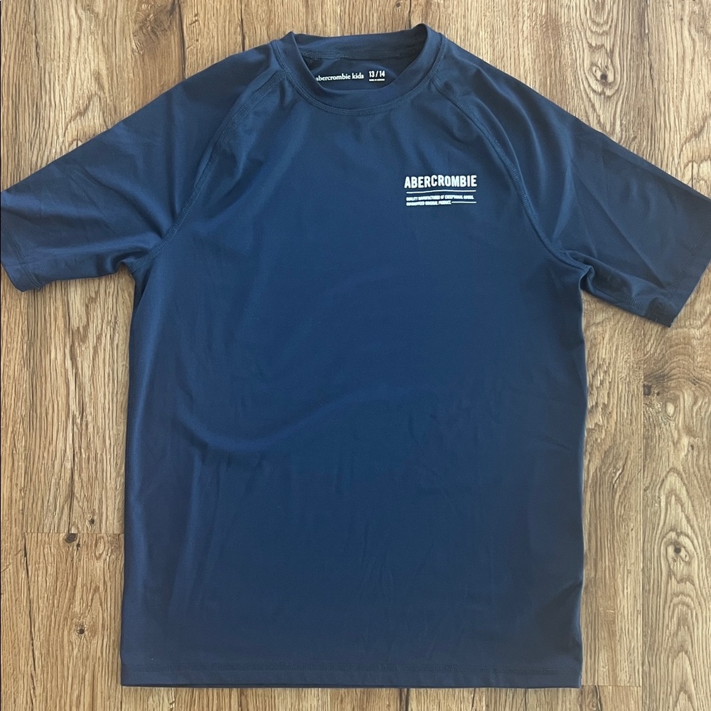 Abercrombie & Fitch Navy Short-Sleeve Rashguard